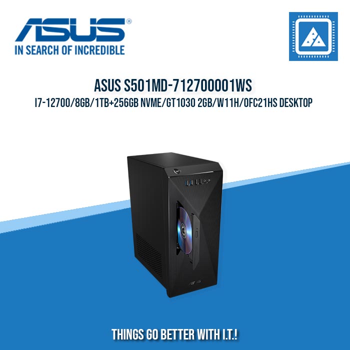 ASUS S501MD-712700001WS I7-12700/8GB/1TB+256GB NVME/GT1030 2GB/W11H/OFC21HS DESKTOP ASUS S501MD-712700001WS I7-12700/8GB/1TB+256GB NVME/GT1030 2GB/W11H/OFC21HS DESKTOP